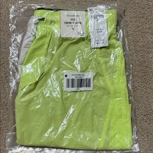 ABERCROMBIE Youth Neon Yellow Swim Trunks